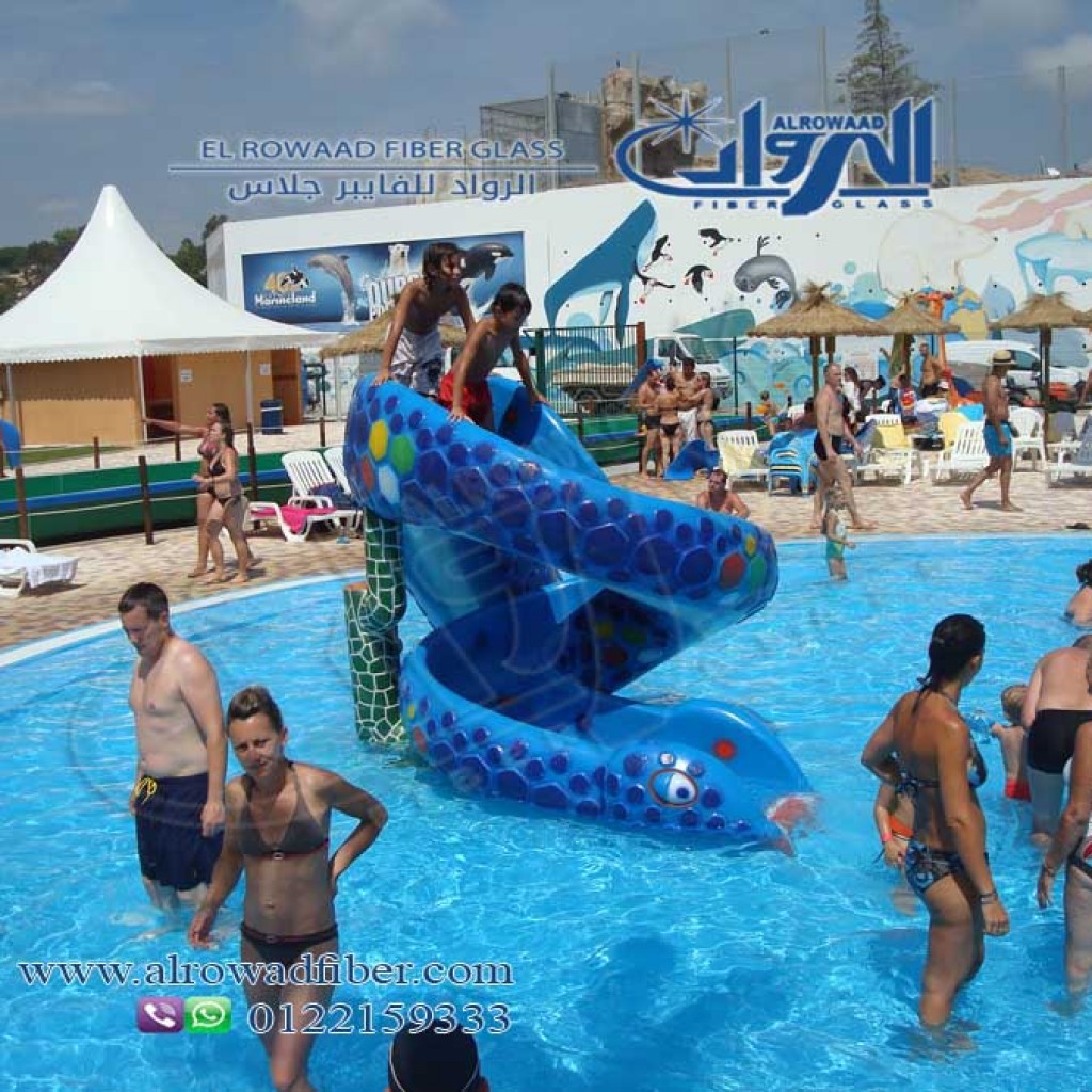 زحاليق شكل ثعبان فيبر جلاس (1)