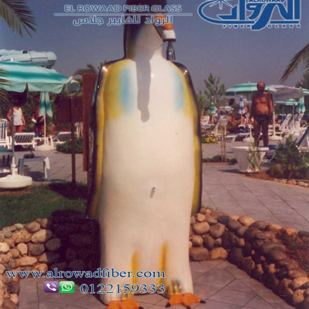 نافورة شكل بطريق  اكوا بارك فيبر جلاس (6)